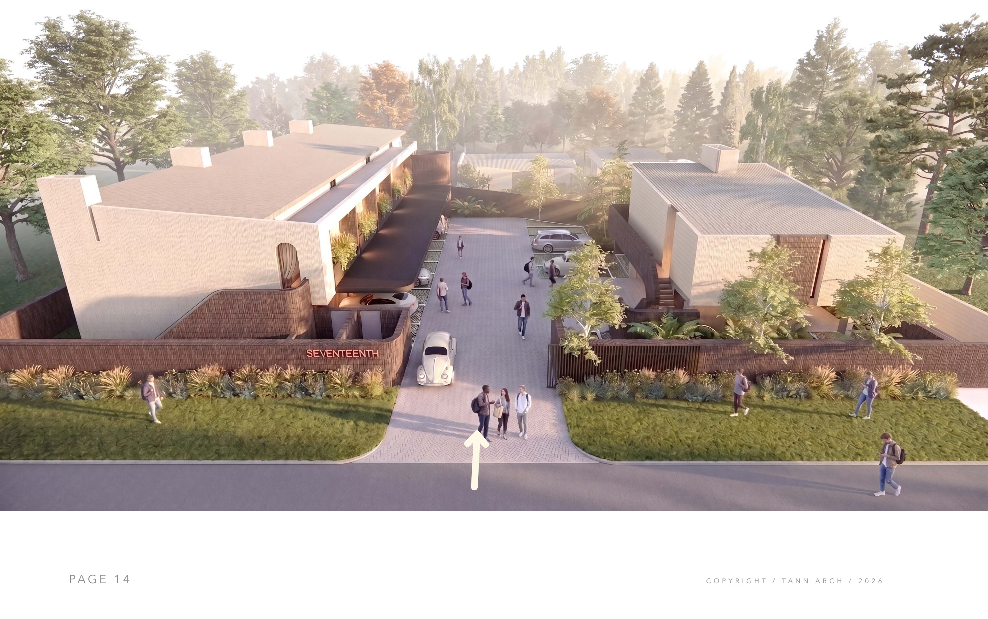 Aerial view of the scheme and internal drive
